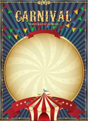 vintage style circus poster design vector