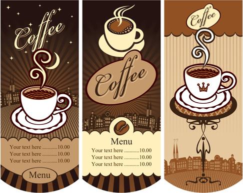 vintage styles cafe price menu vector
