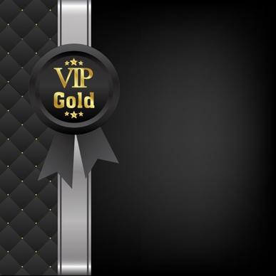 vip card cover elegant black decor medal icon