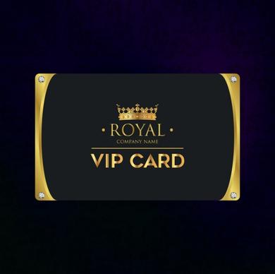 vip card template luxury golden crown icons decoration