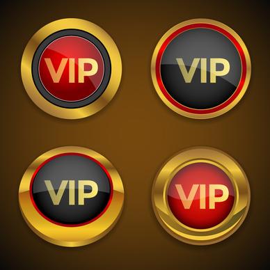 vip gold icon button