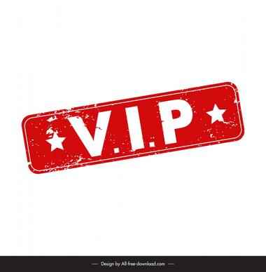 vip stamp template flat classical symmetry