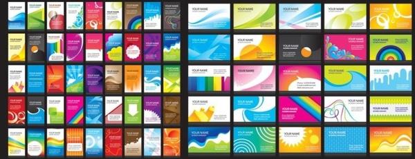 brochure background templates sets colorful modern design