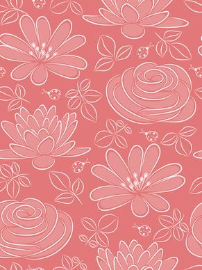 vivid flower pattern design vector graphic