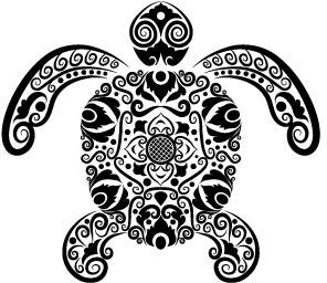 vivid hand drawn tortoise decoration pattern vector
