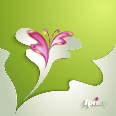 vivid paper flowers design vector
