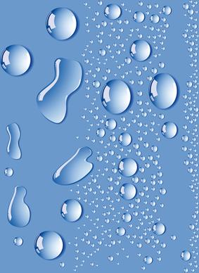 vivid water drops design vector