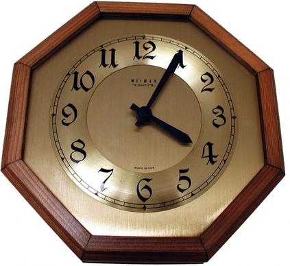 wall clock time of clock