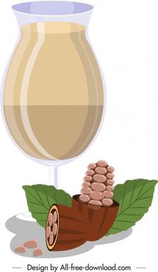 walnut juice advertisement jar fruit icons decor