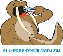 Walrus Brushing Teeth