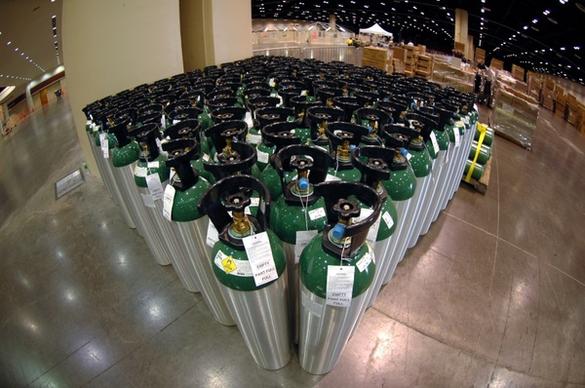 warehouse oxygen canisters