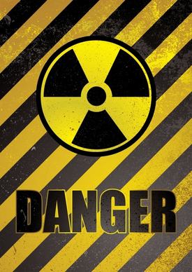 radiation warning template flat grunge black yellow stripes