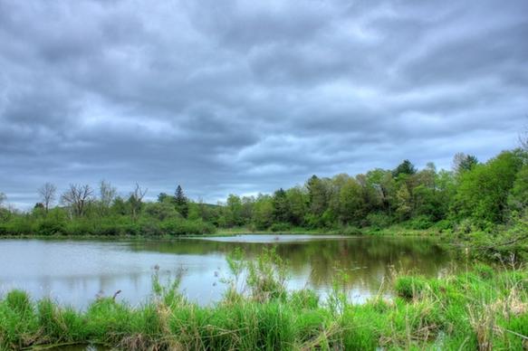 water and clouds at kickapoo valley reserve wisconsin