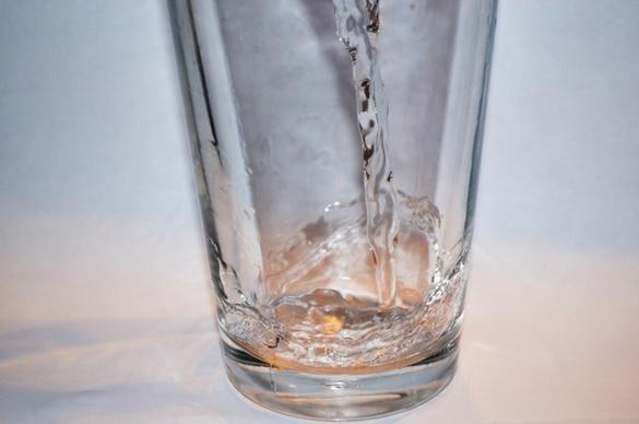 water and glasses