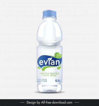 water bottle packaging template elegant bright
