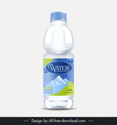 water bottle packaging template elegant mountain decor