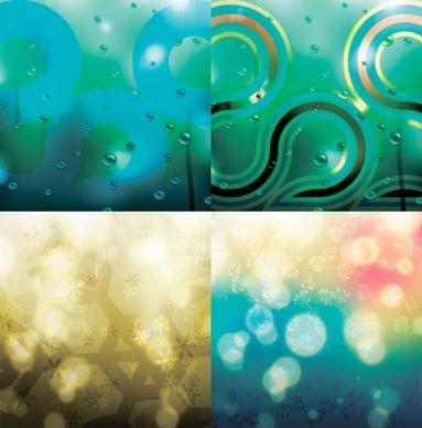 water drop with snow blurs background vector