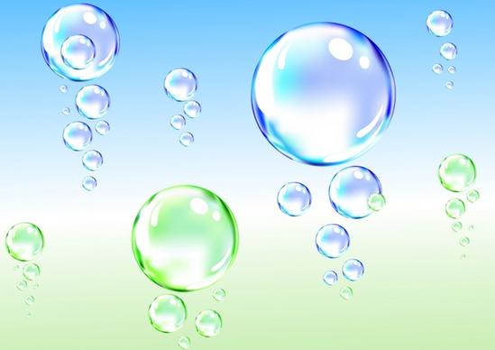 decorative background transparent water bubbles icons decor