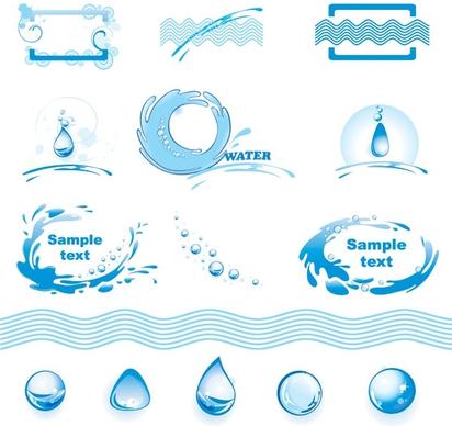 water theme logo graphics vector