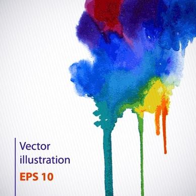 watercolor abstract background vector set