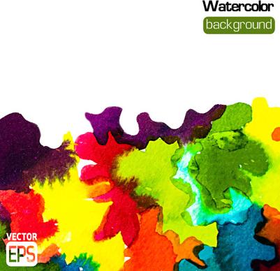 watercolor colourful background abstract vector
