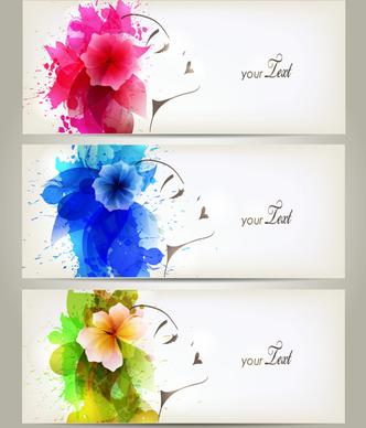 watercolor floral woman creative design