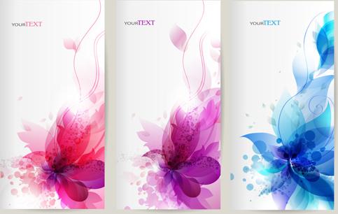 watercolor flower vertical banner design