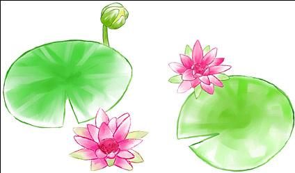 Watercolor style lotus