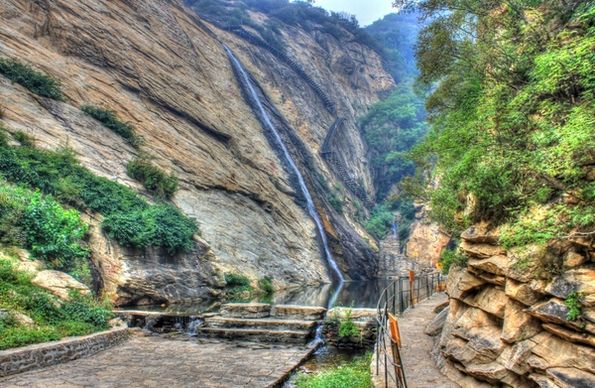 waterfall surroundings in beijing china