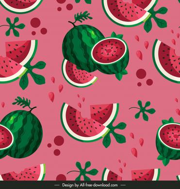 watermelon pattern template colored retro design