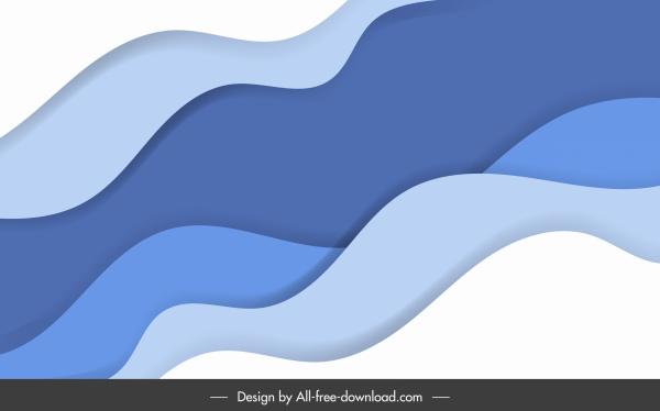 waving background template bright colorful dynamic curves sketch