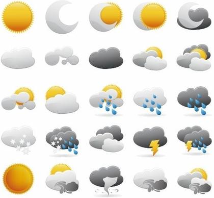 Weather Icons Vector Graphic