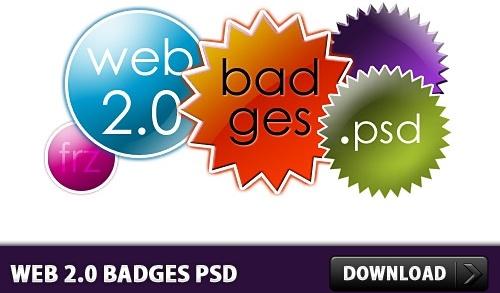 Web 2.0 Badges Free PSD