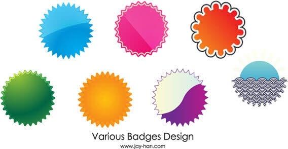 Web 2.0 badges vector