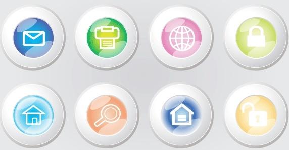 Web 2.0 Icons Button Vector Graphic