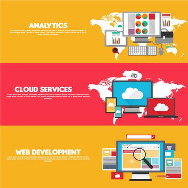 web cloud services infographics