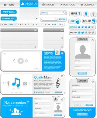 web design templates modern elegant white blue decor