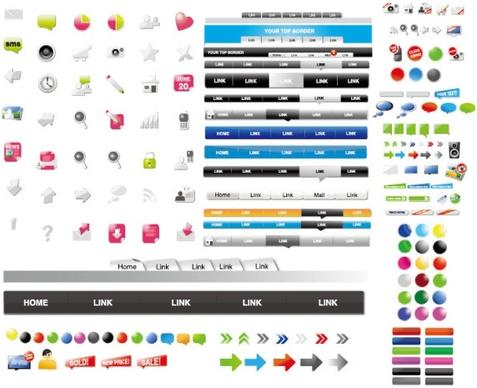 web design elements vector used