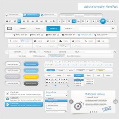 web design navigation menu 05 vector
