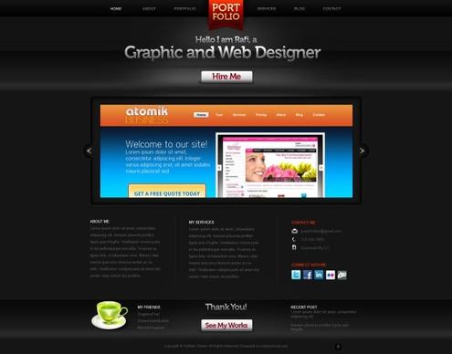 web design psd layered