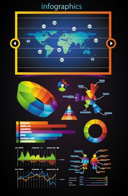 website of business infographics vector