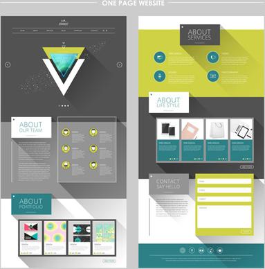 website page design template vector