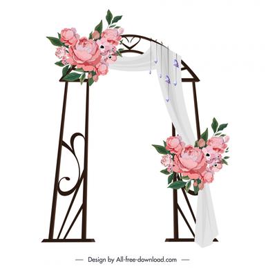 wedding arch design element elegant flowers decor