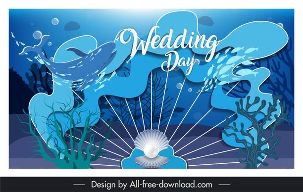 wedding backdrop template contrast marine elements 