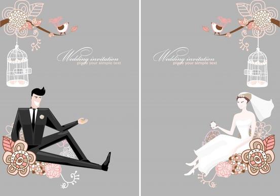 wedding background vector line art