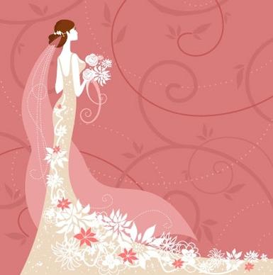 wedding card background 02 vector