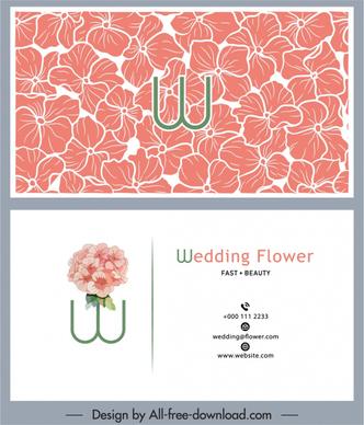 wedding card template botanical petals sketch handdrawn classic