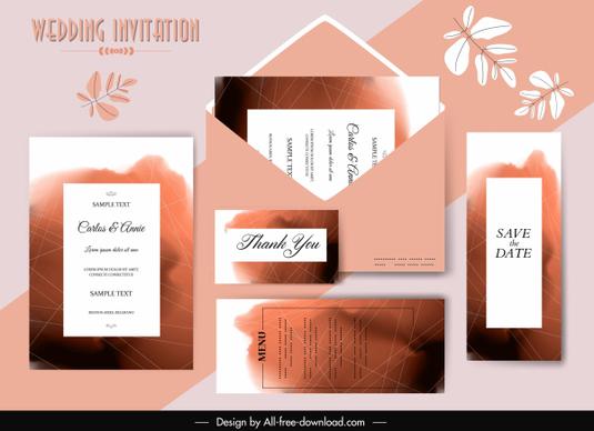 wedding card template stain color decor