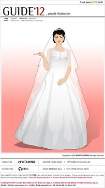 wedding girl vector