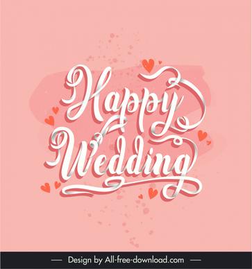 wedding quotes banner template elegant calligraphy hearts decor 